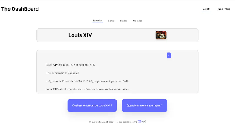 the DashBoard screenshot 2