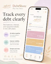 Meet Debtshore—a calm debt tracking app gallery image