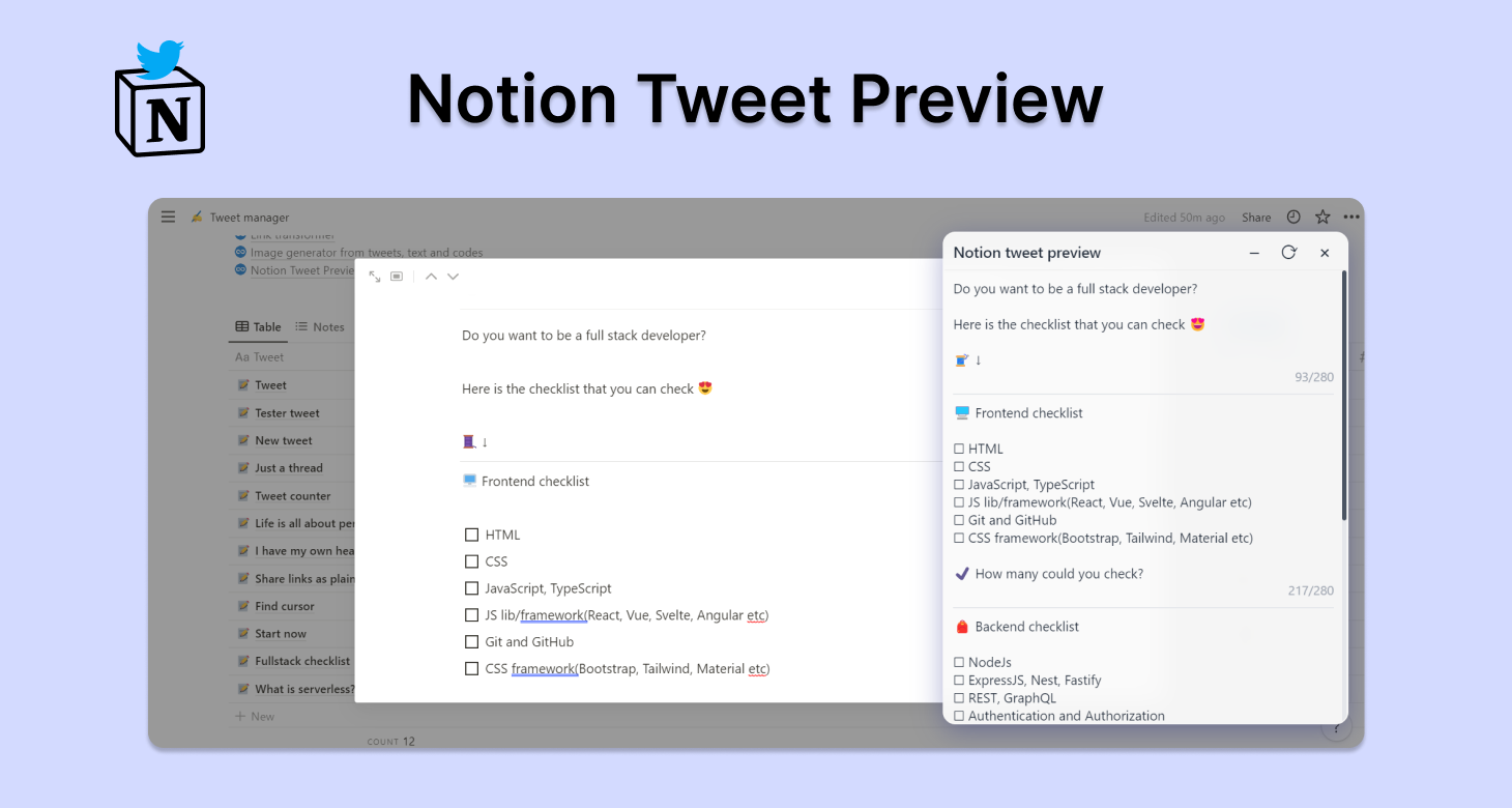 Mídia 3 de Notion Tweet Visualizar