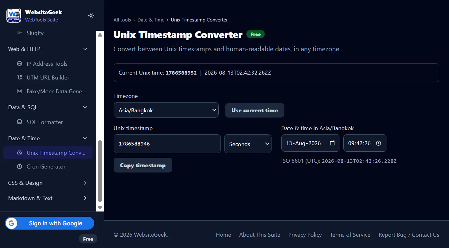 WebsiteGeek WebTools Suite gallery image