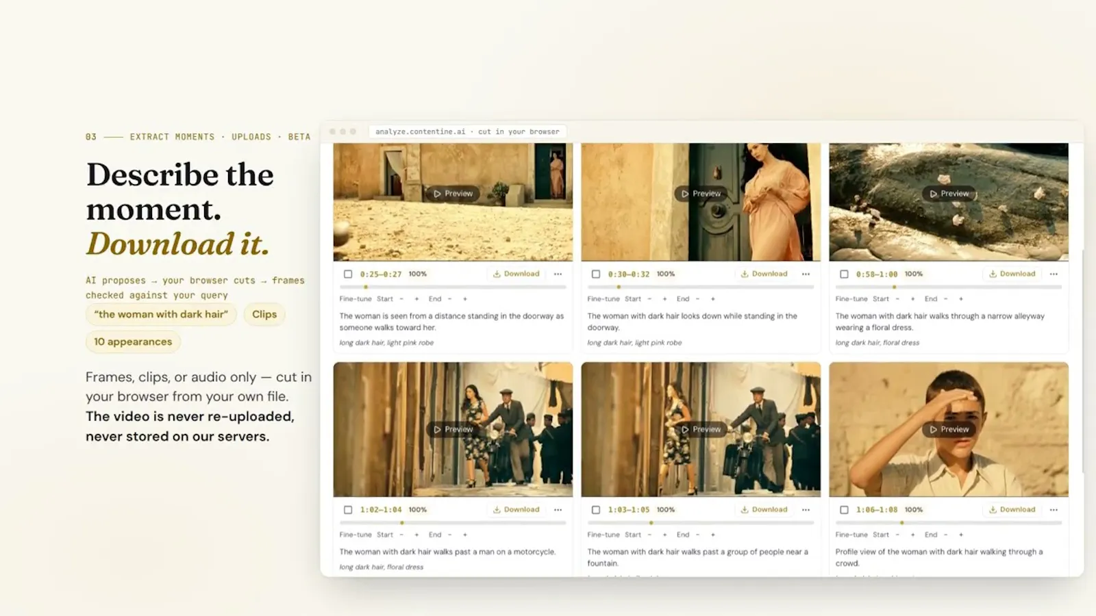 Contentine Analyze screenshot 1 (video preview)