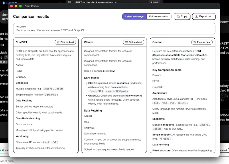 CompareLLMS screenshot 4
