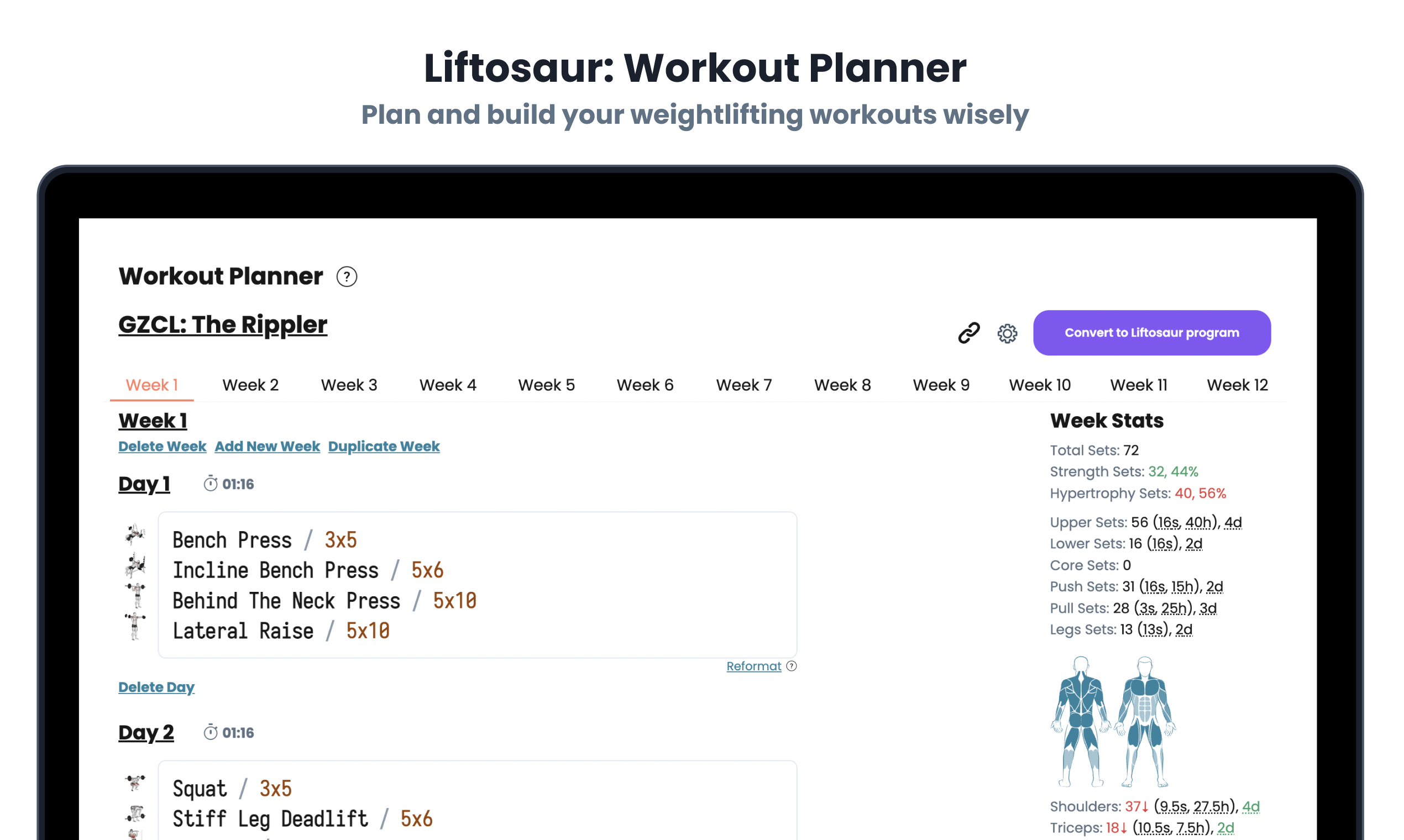 Liftosaur: Halter egzersiz planlayıcısı medya 2