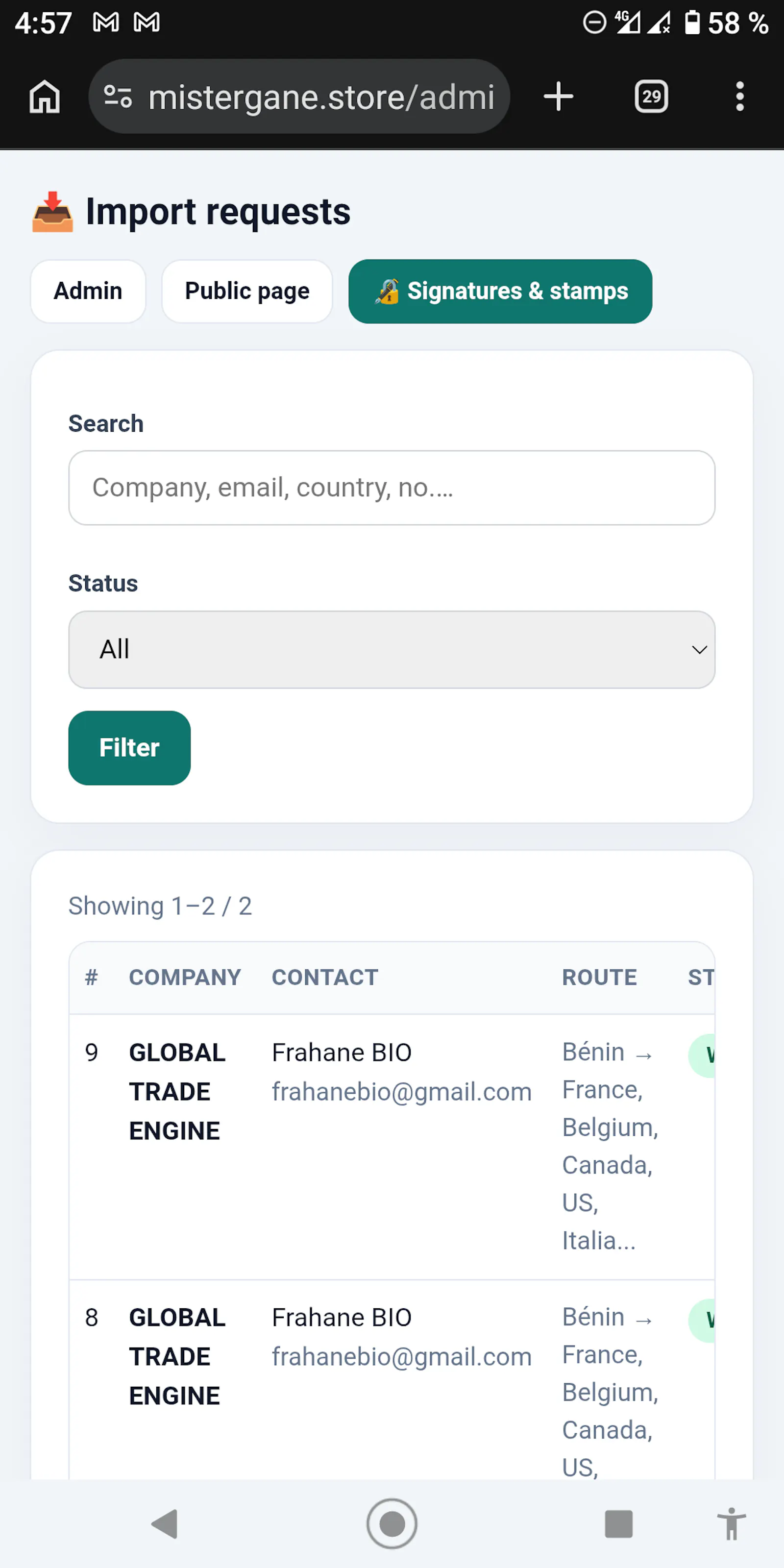 GLOBAL TRADE ENGINE screenshot 11