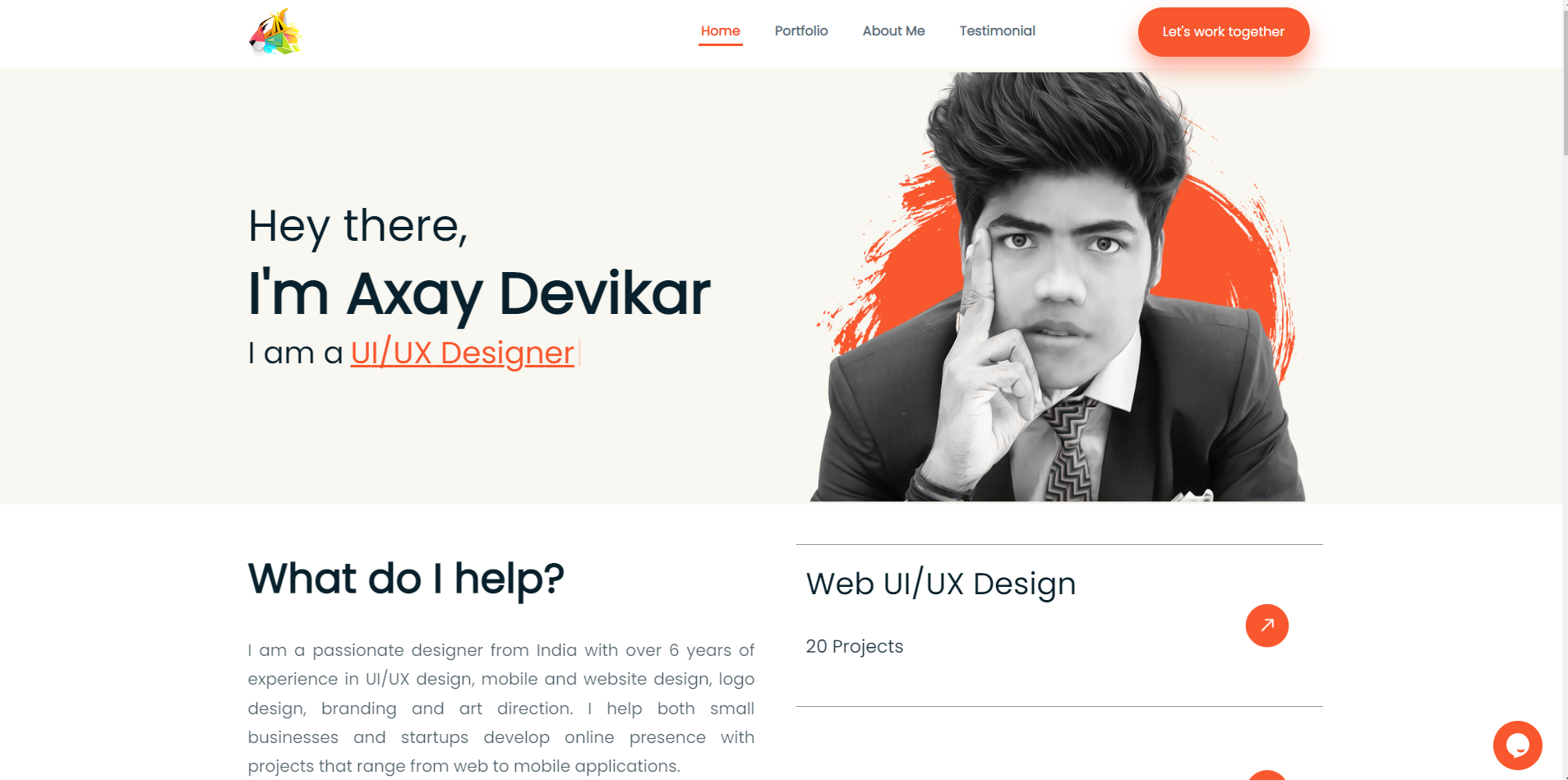เว็บไซต์พอร์ตโฟลิโอ - นักออกแบบ UI/UX | media 1
