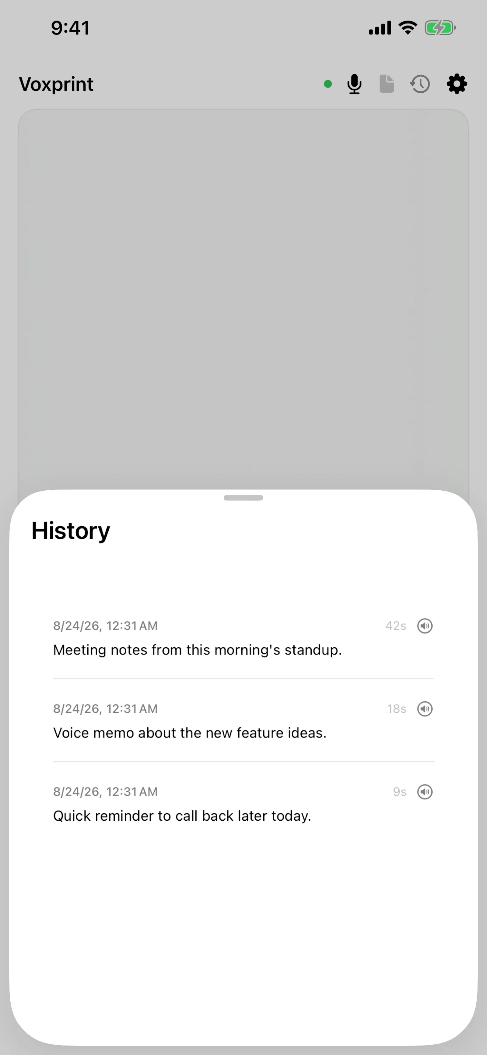 Voxprint screenshot 5