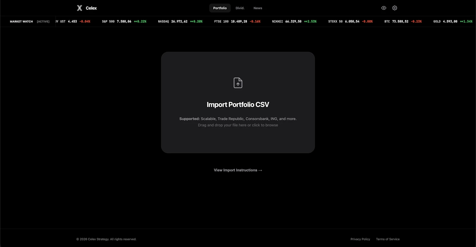 Celex Strategy Portfolio Tracker screenshot 1