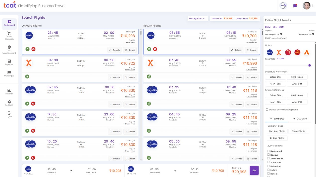 One platform for travel & expenses - Screenshot 3 showing product features and functionality