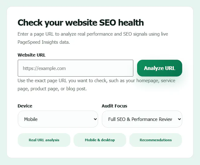 Octteen SEO Audit Tool gallery image