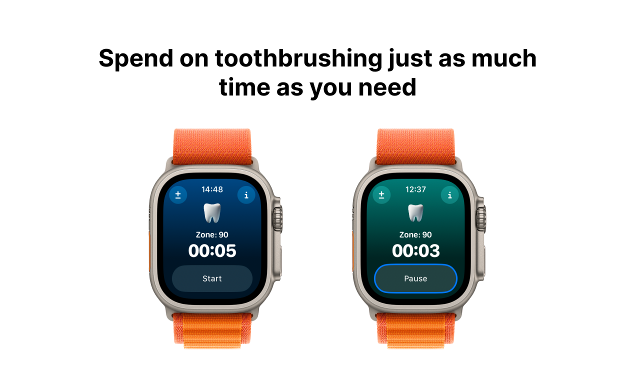 칫솔 : 매일 구강 관리 - Apple Watch의 간격 칫솔질 타이머 미디어 3