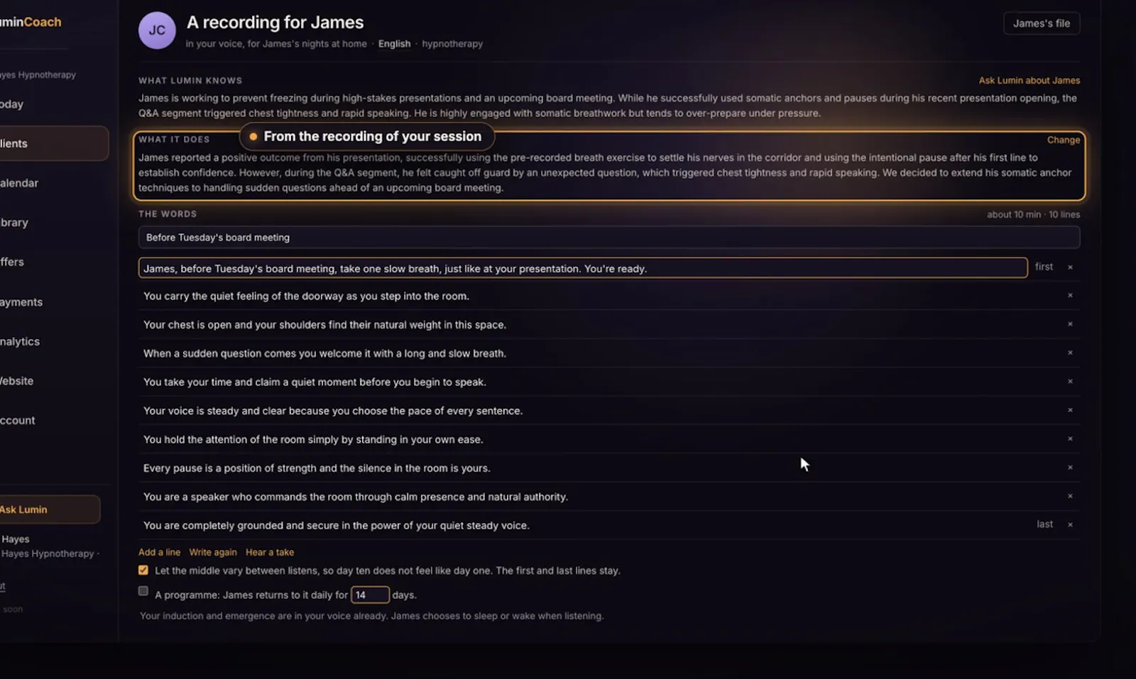 LuminCoach screenshot 8