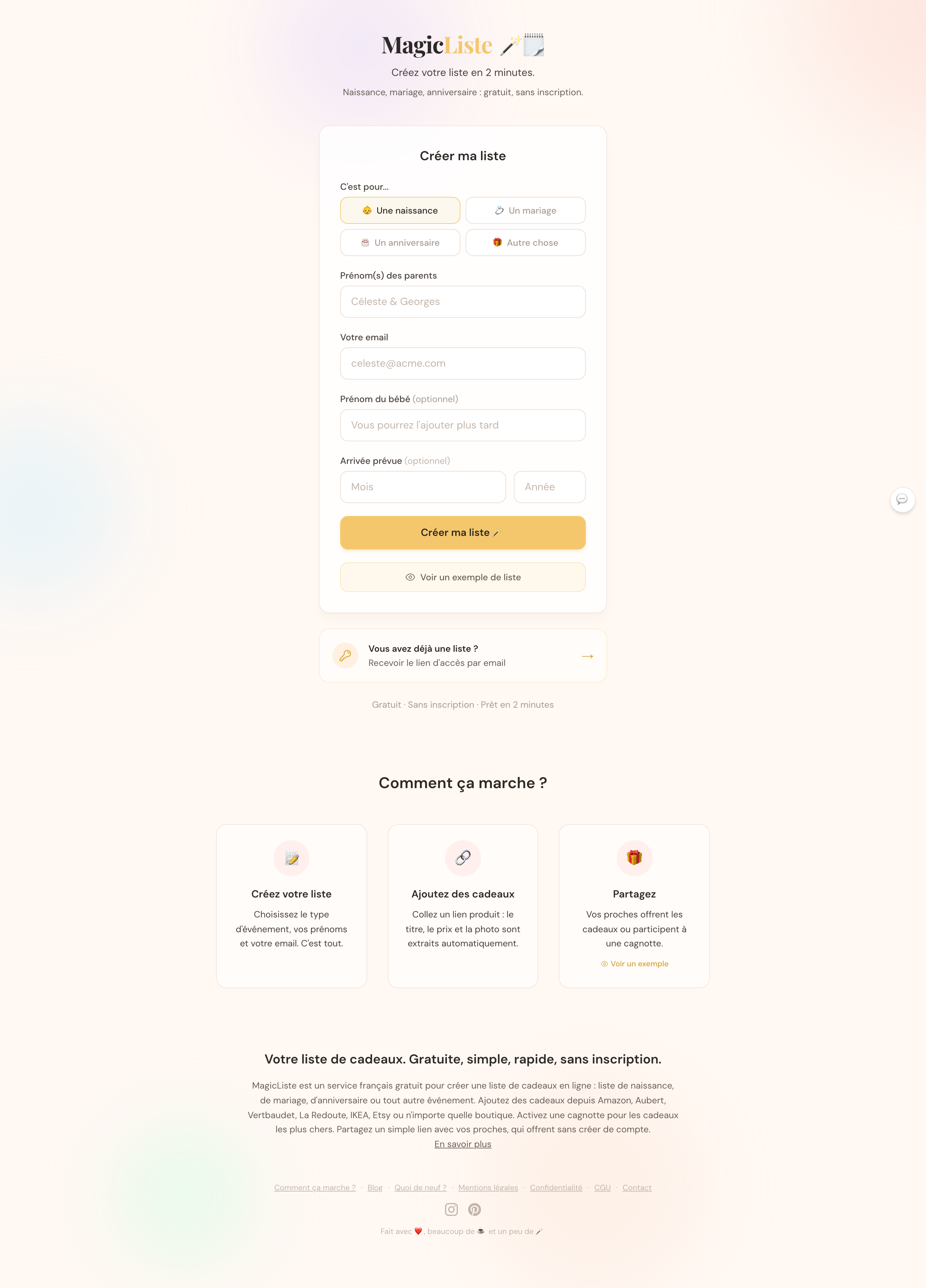 MagicListe an hassle free registry list gallery image