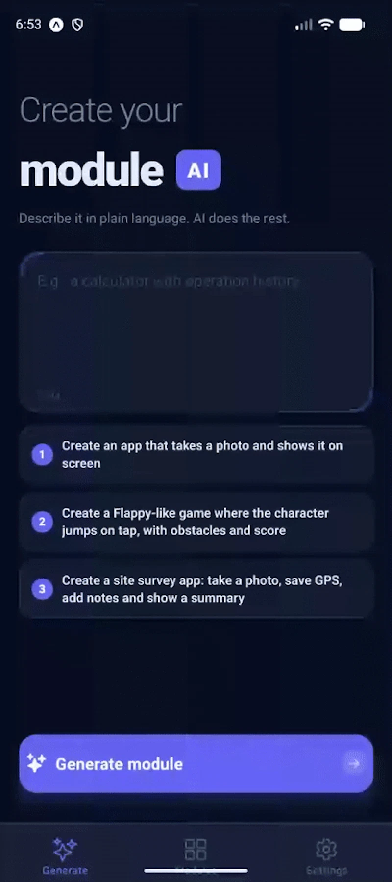 AppFromAI screenshot 1 (video preview)