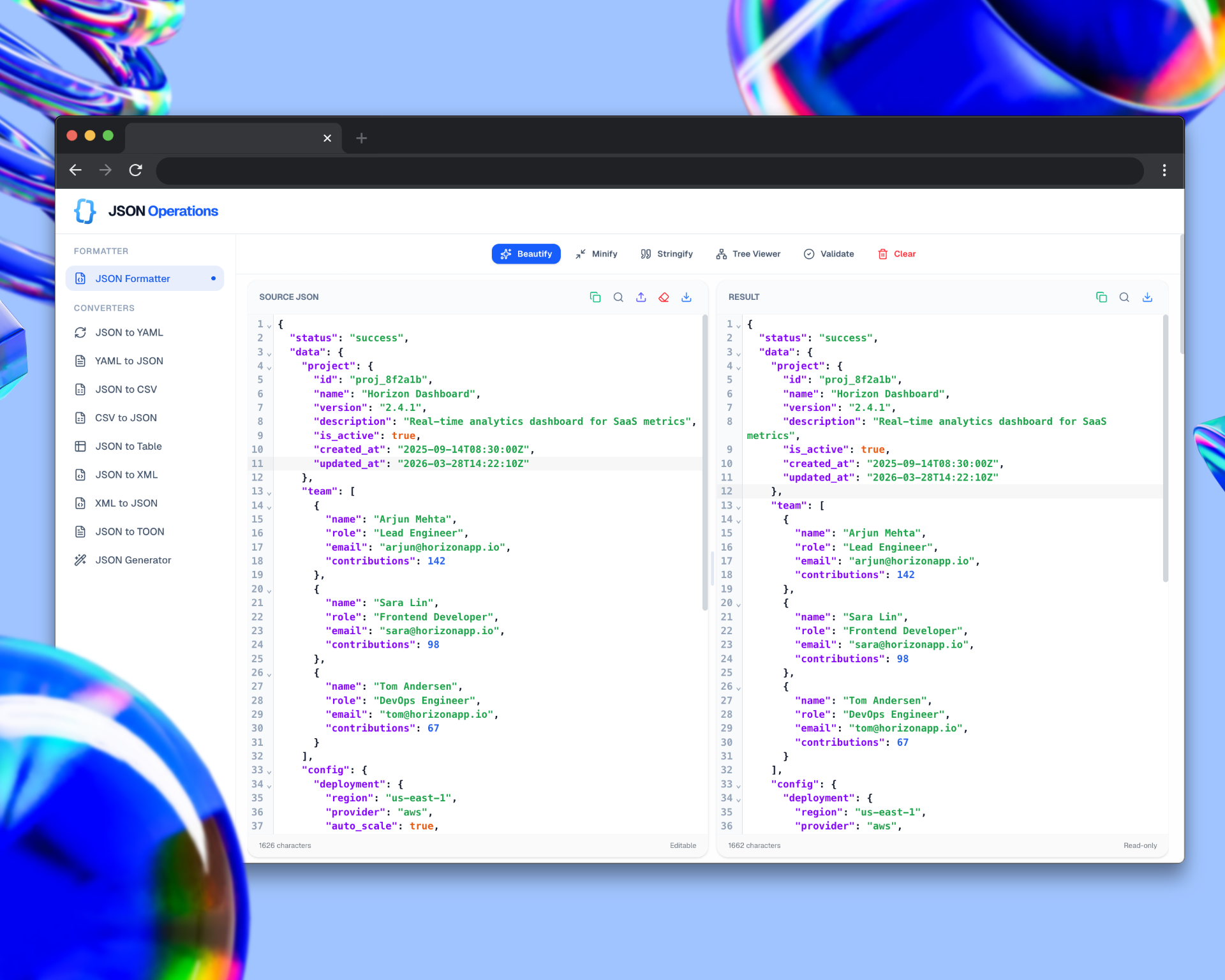 JSON Operations gallery image