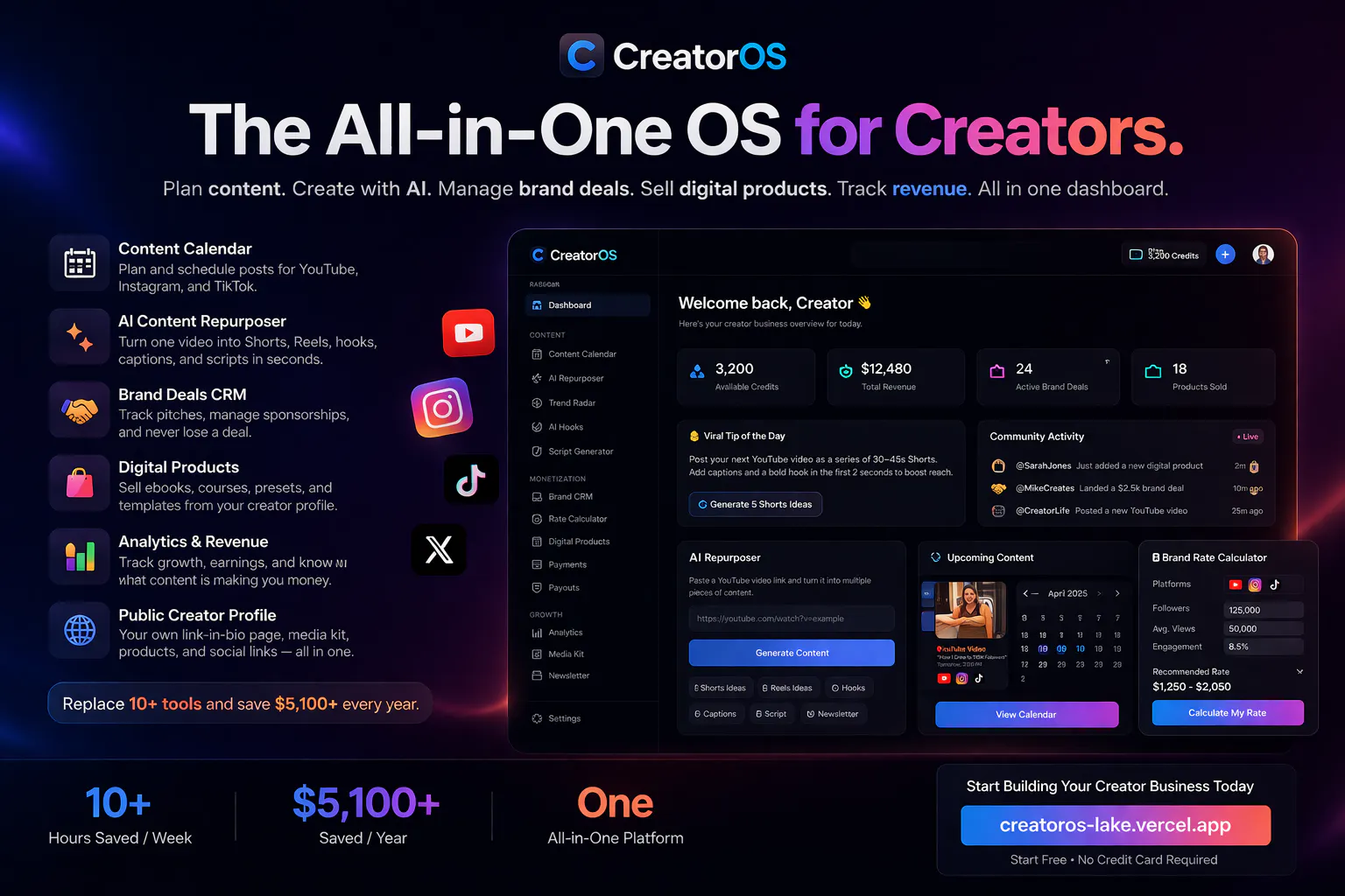 CreatorOS のプロダクトバナー