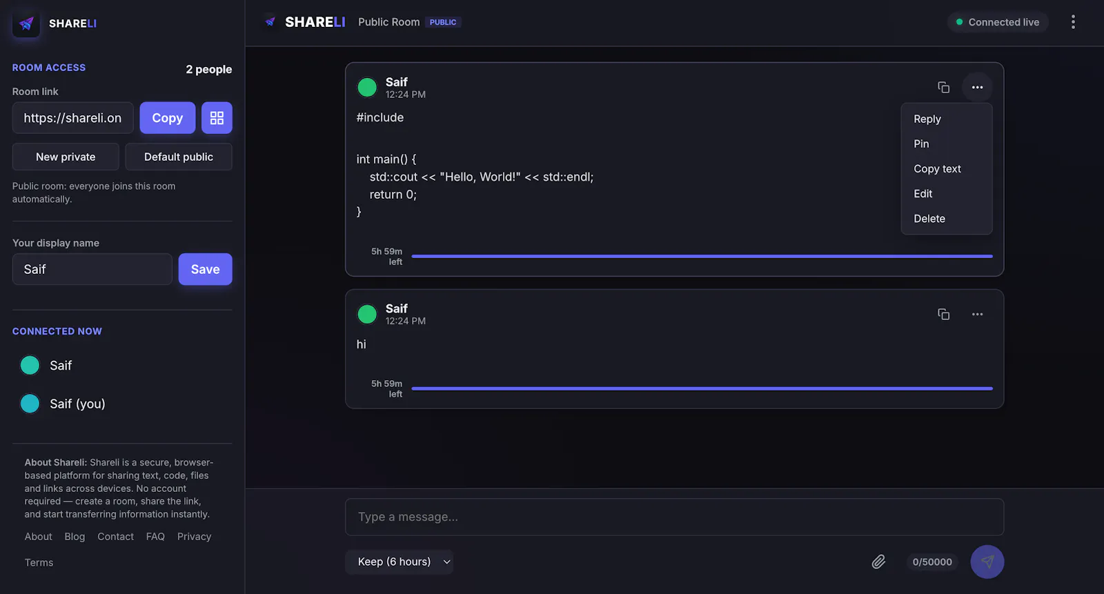Shareli screenshot 5