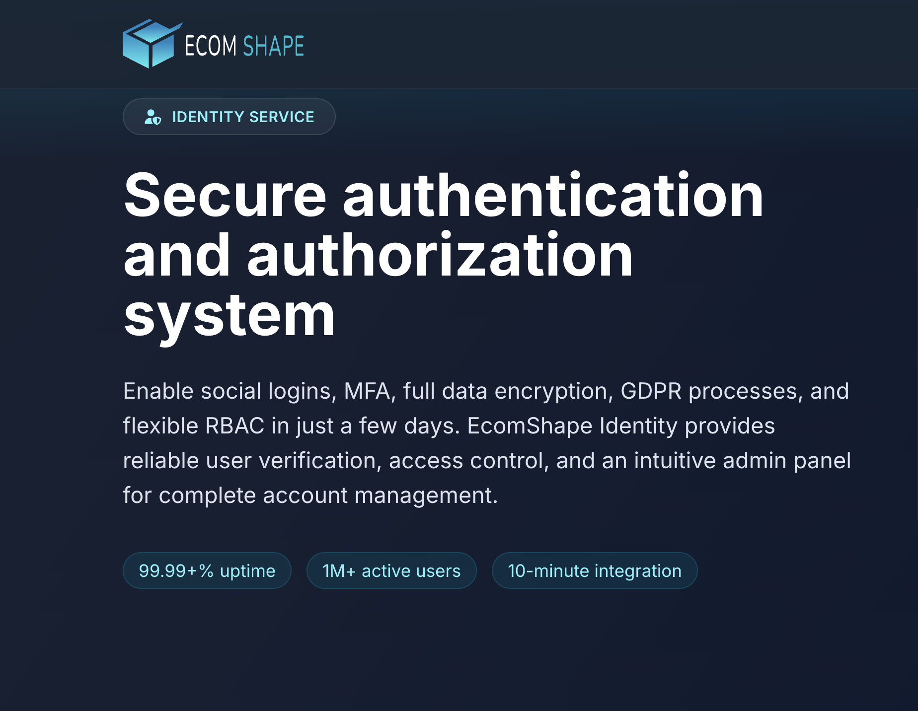 EcomShape Identity — User Management
