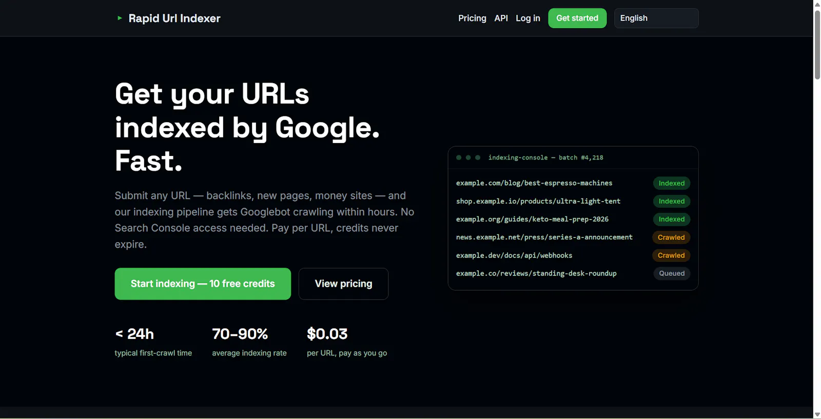 Rapid Url Indexer screenshot 1