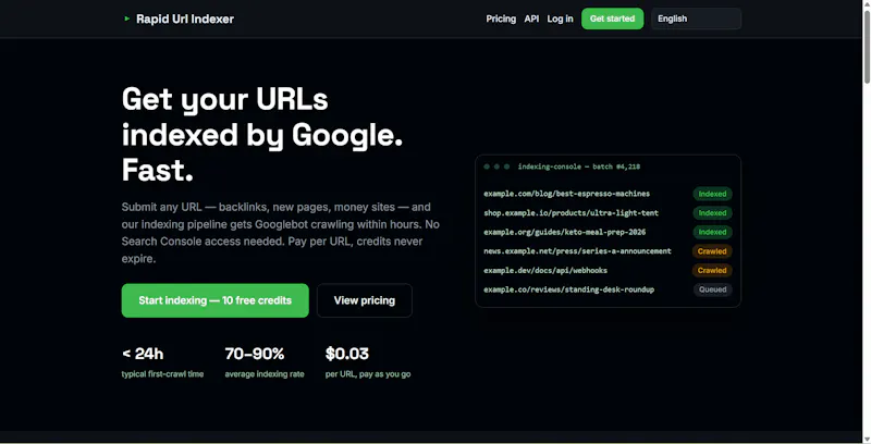 Rapid Url Indexer screenshot 1