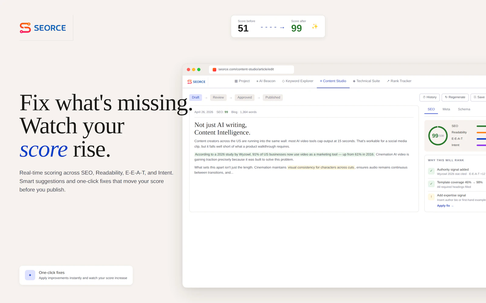SEORCE - Content Studio  screenshot 6