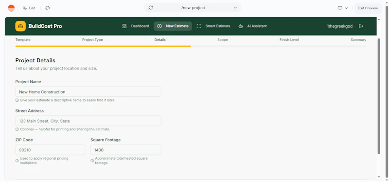 BuildCost Pro screenshot 3