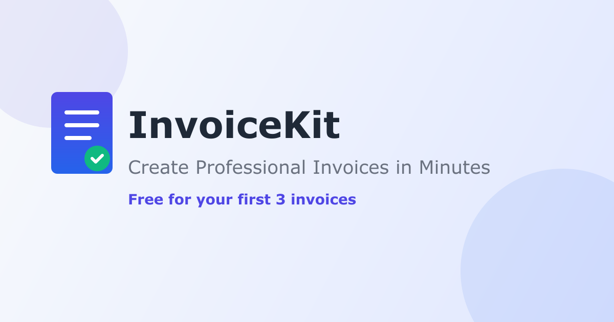 InvoiceKit - Main screenshot showing features and interface