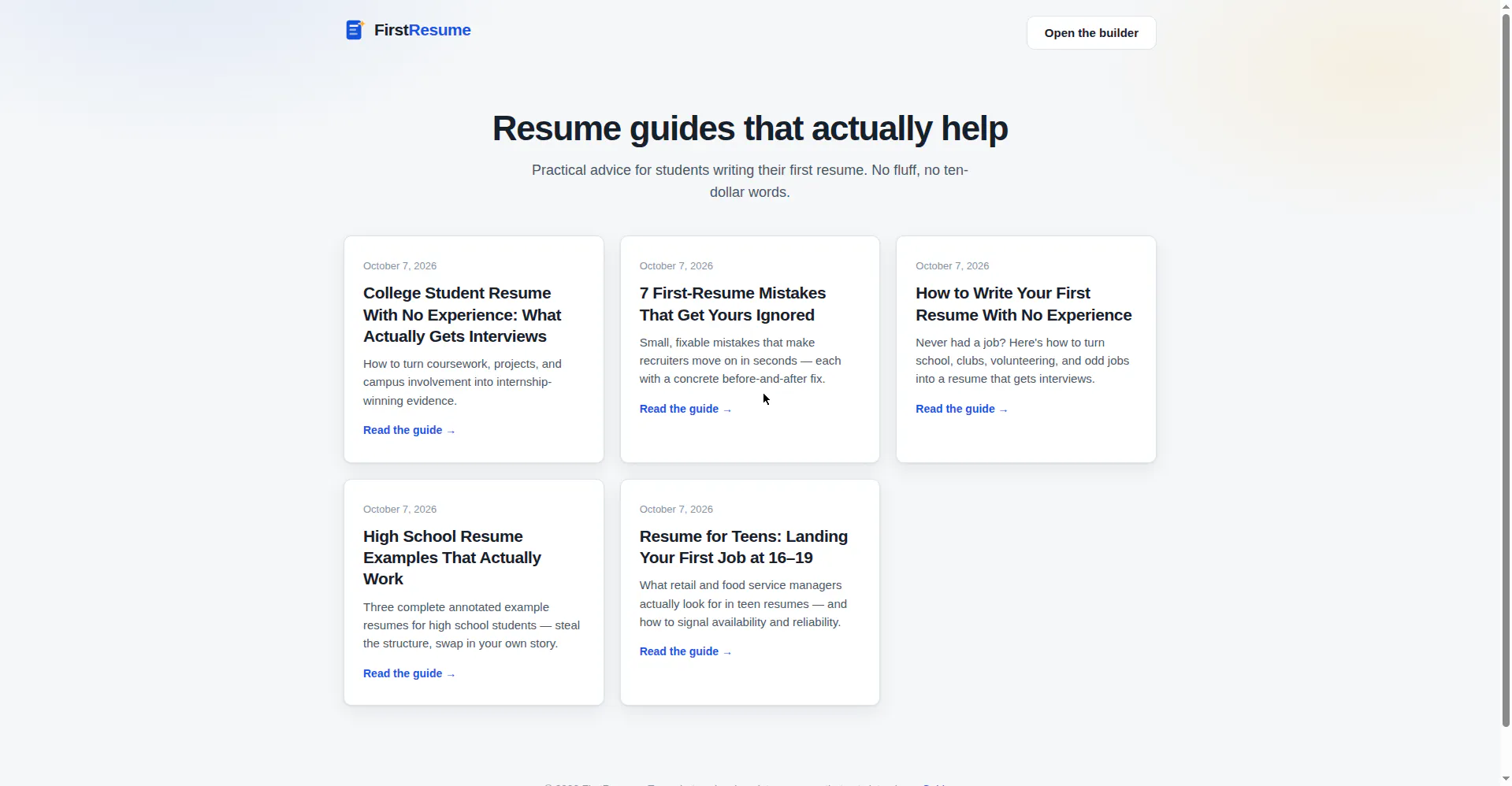 FirstResume gallery image