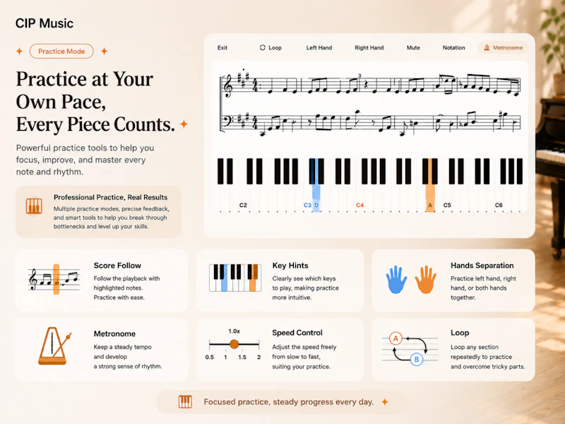CIP Music: Piano APP screenshot 2