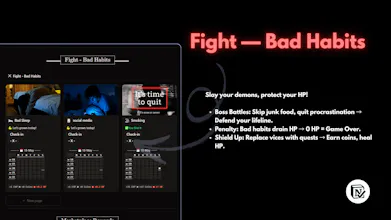 RPG Habits Tracker - Notion Template gallery image