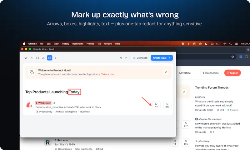 Snap to Jira, ClickUp & More screenshot 4