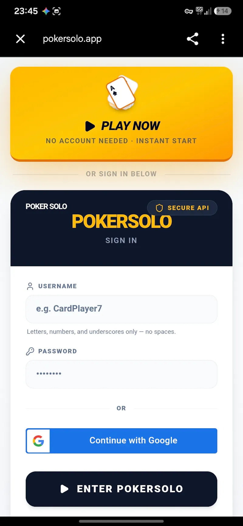 PokerSolo screenshot 4