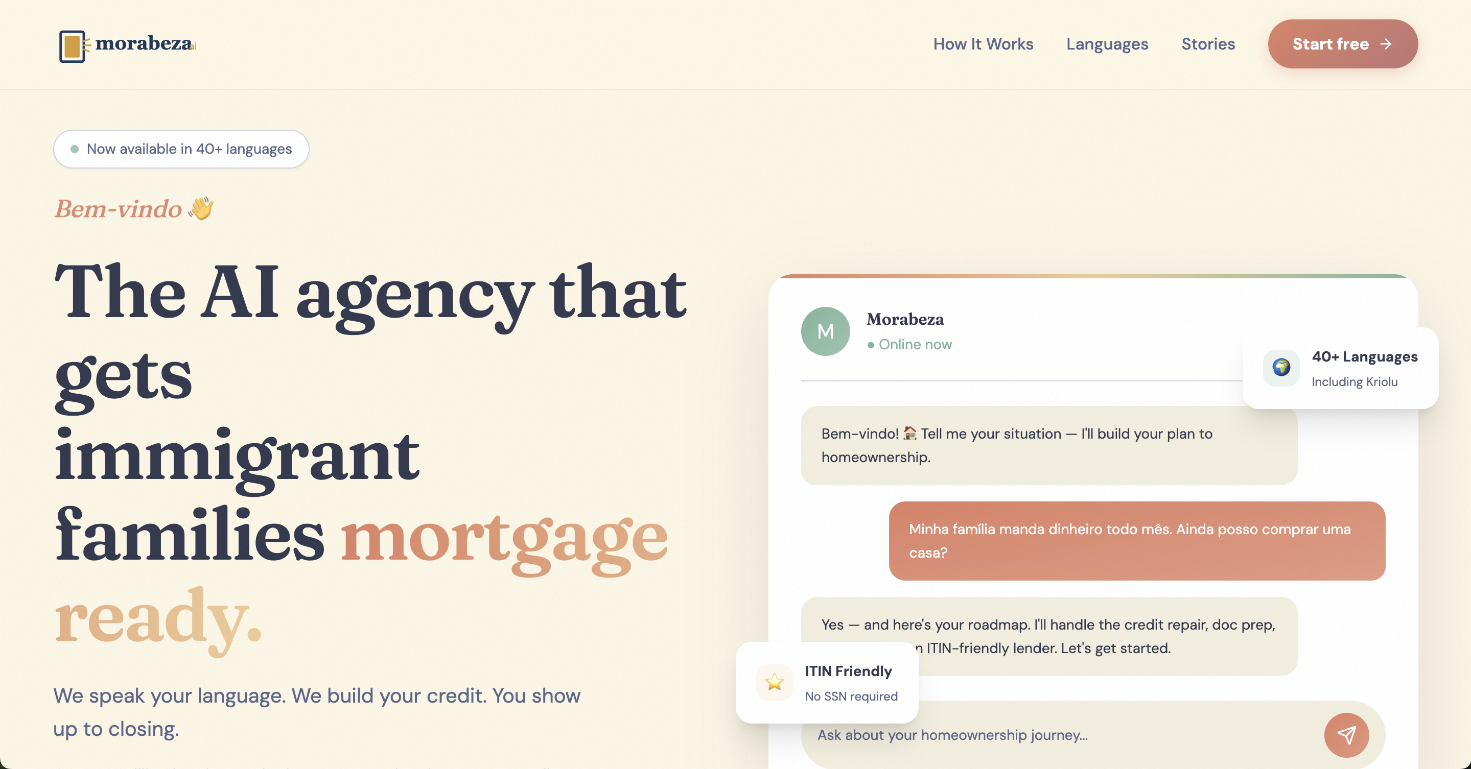 Morabeza.ai  - Main product screenshot demonstrating key features and user interface
