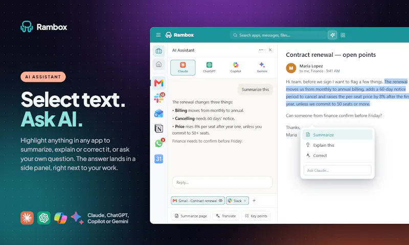 Rambox screenshot 9