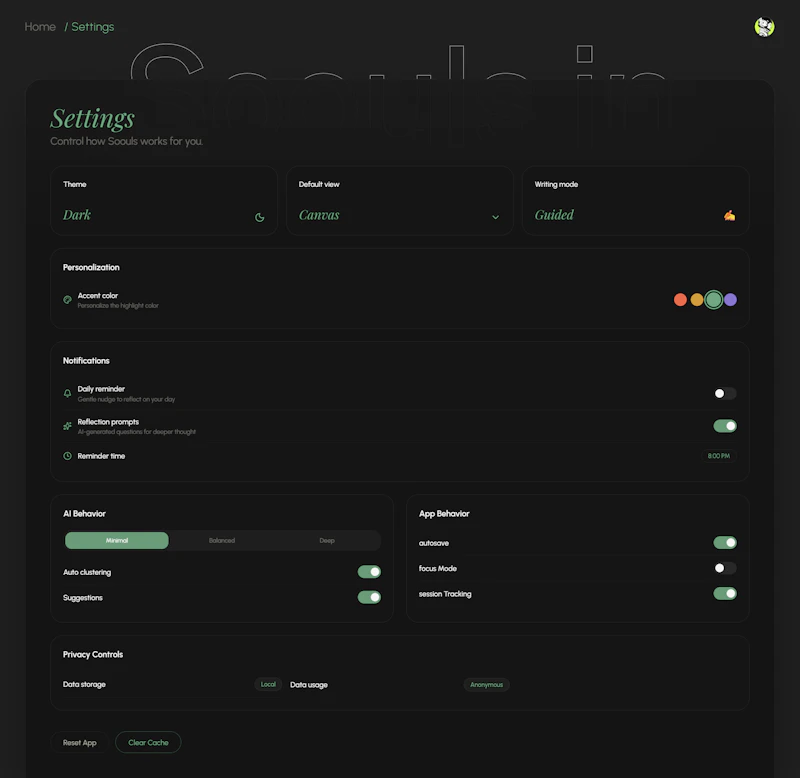 Soouls — A quieter way to think screenshot 5