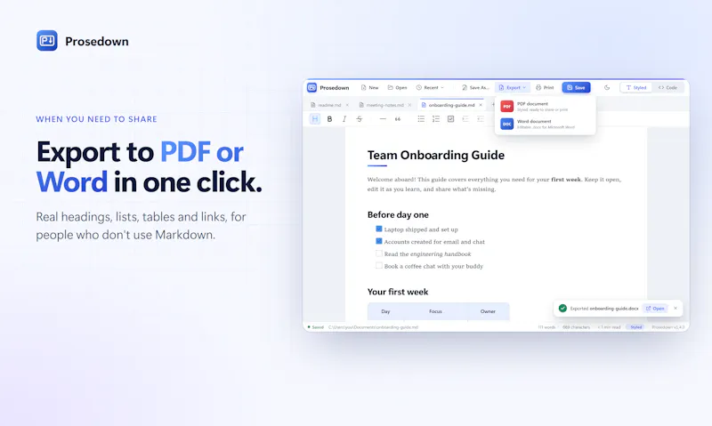 A Markdown editor without the bloat screenshot 4