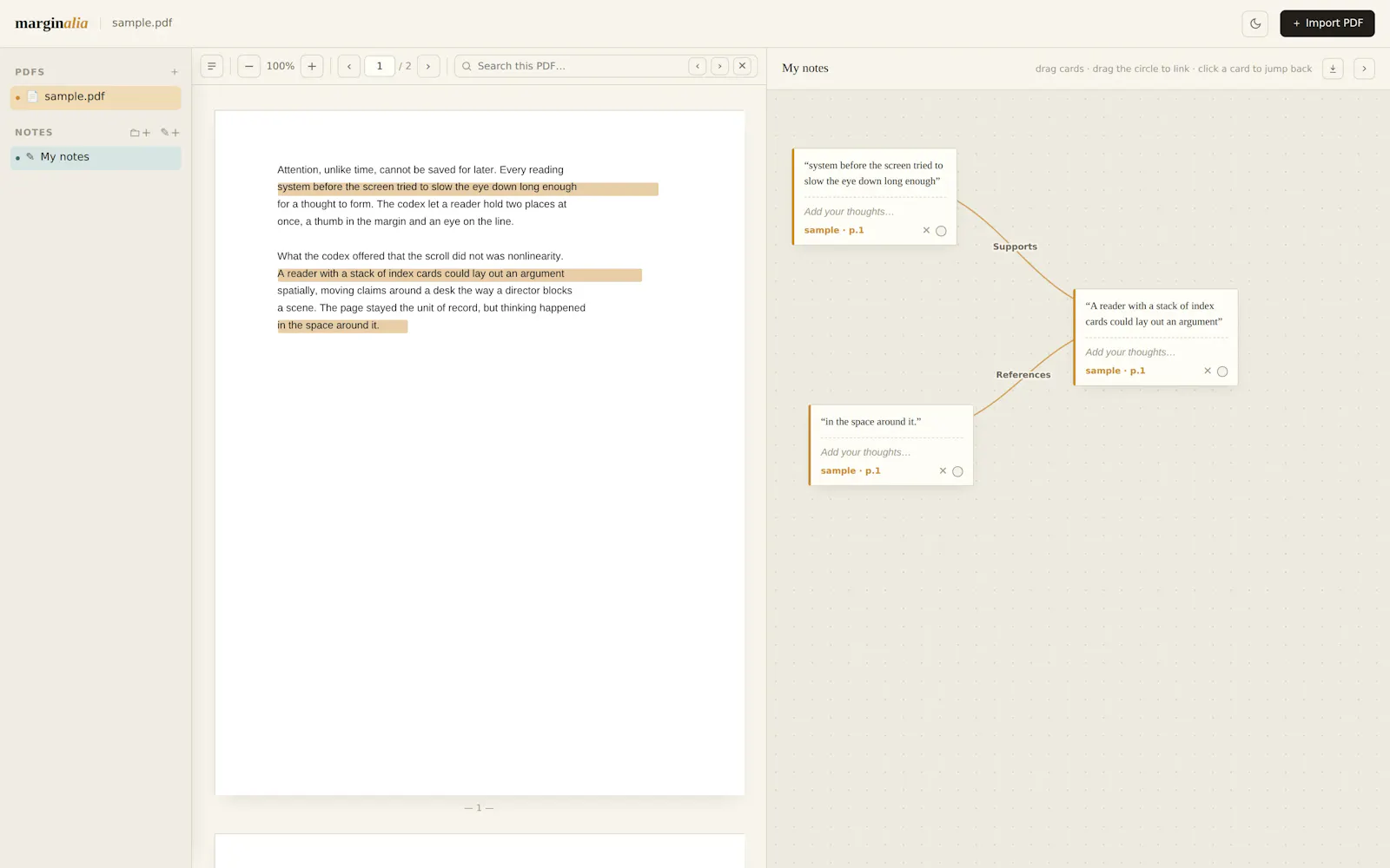 Marginalia screenshot 3