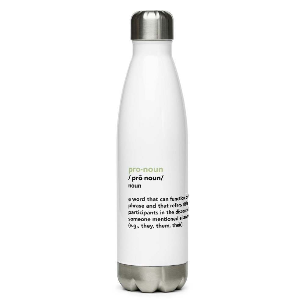 Pronoun Water Bottles gallery image