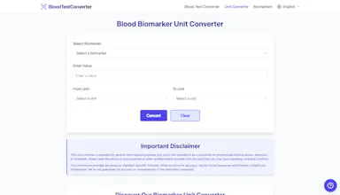 Online Blood Test Converter gallery image
