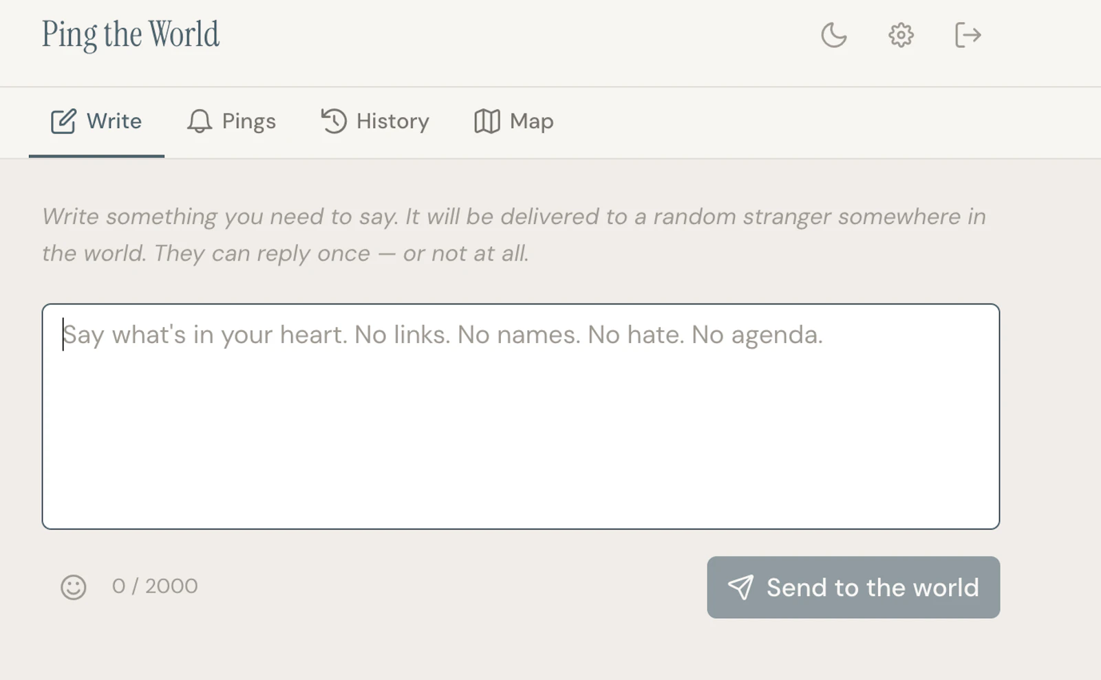 Anti-social network Ping the World .app screenshot 5