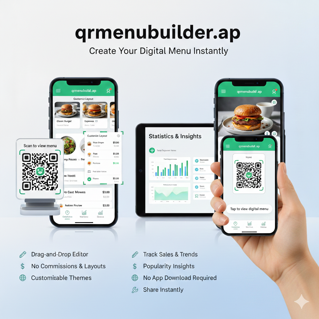 QR Menu Builder - Screenshot 3 showing product features and functionality