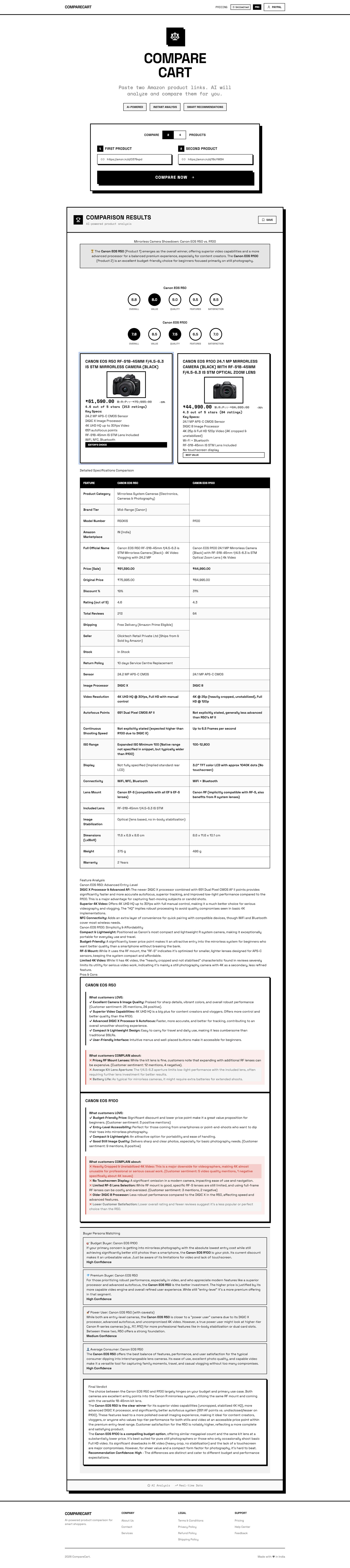 CompareCart - Screenshot 3 showing product features and functionality