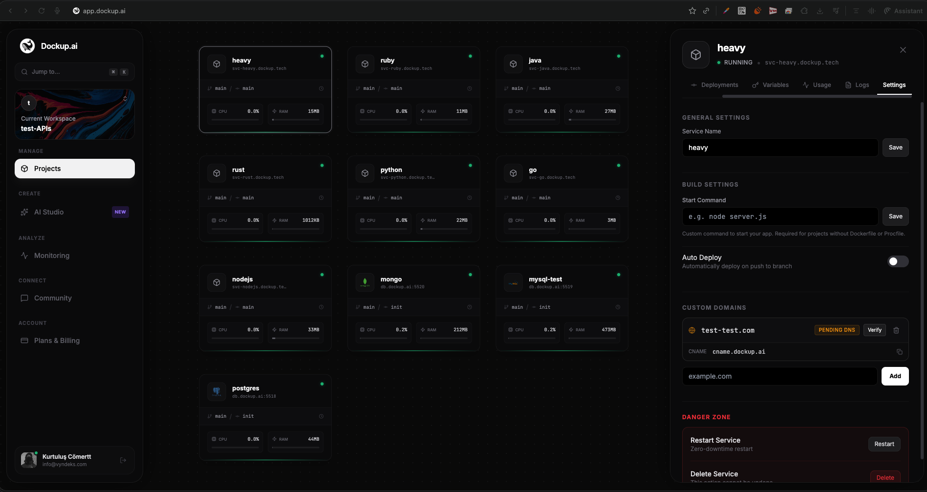 DockUp.ai - Screenshot 2 showing product features and functionality