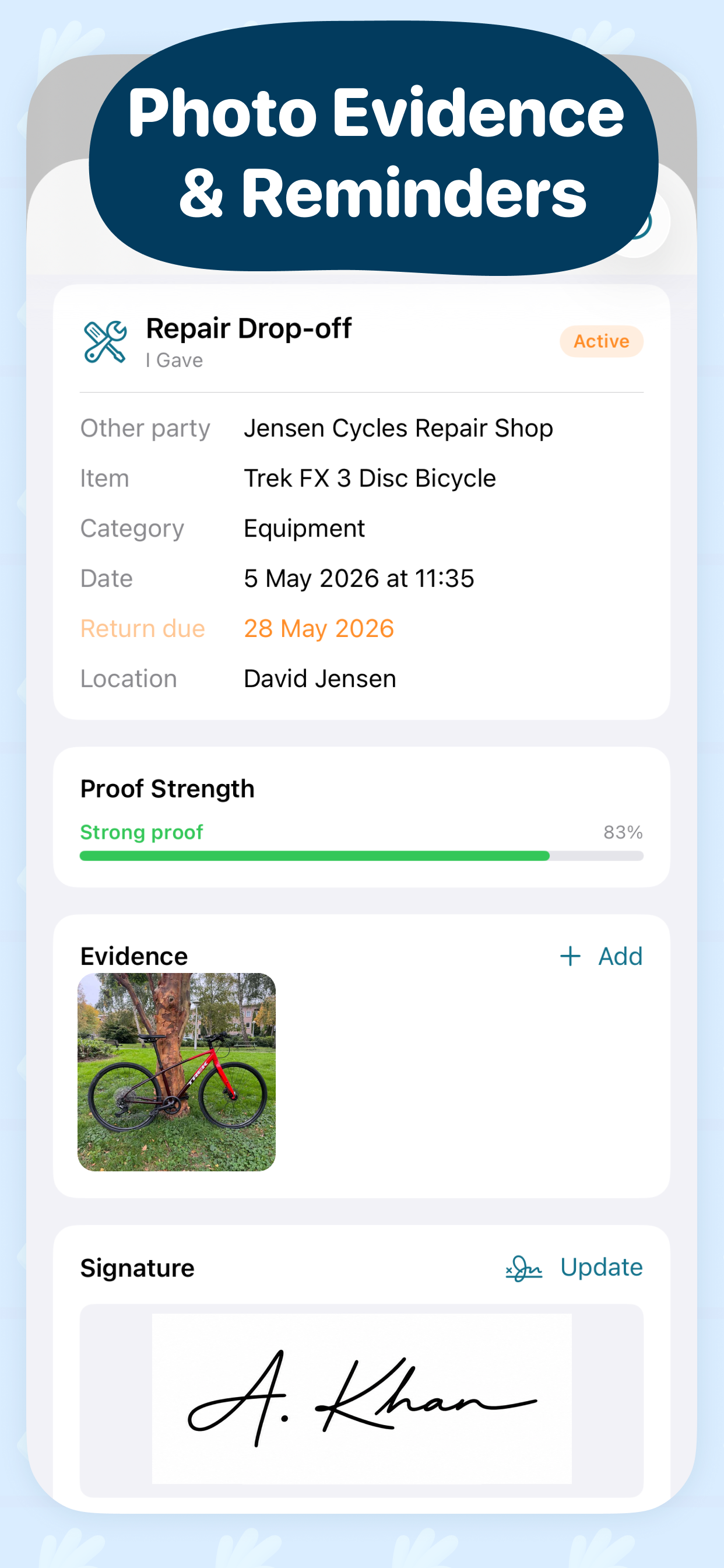 ItemProof iOS app gallery image