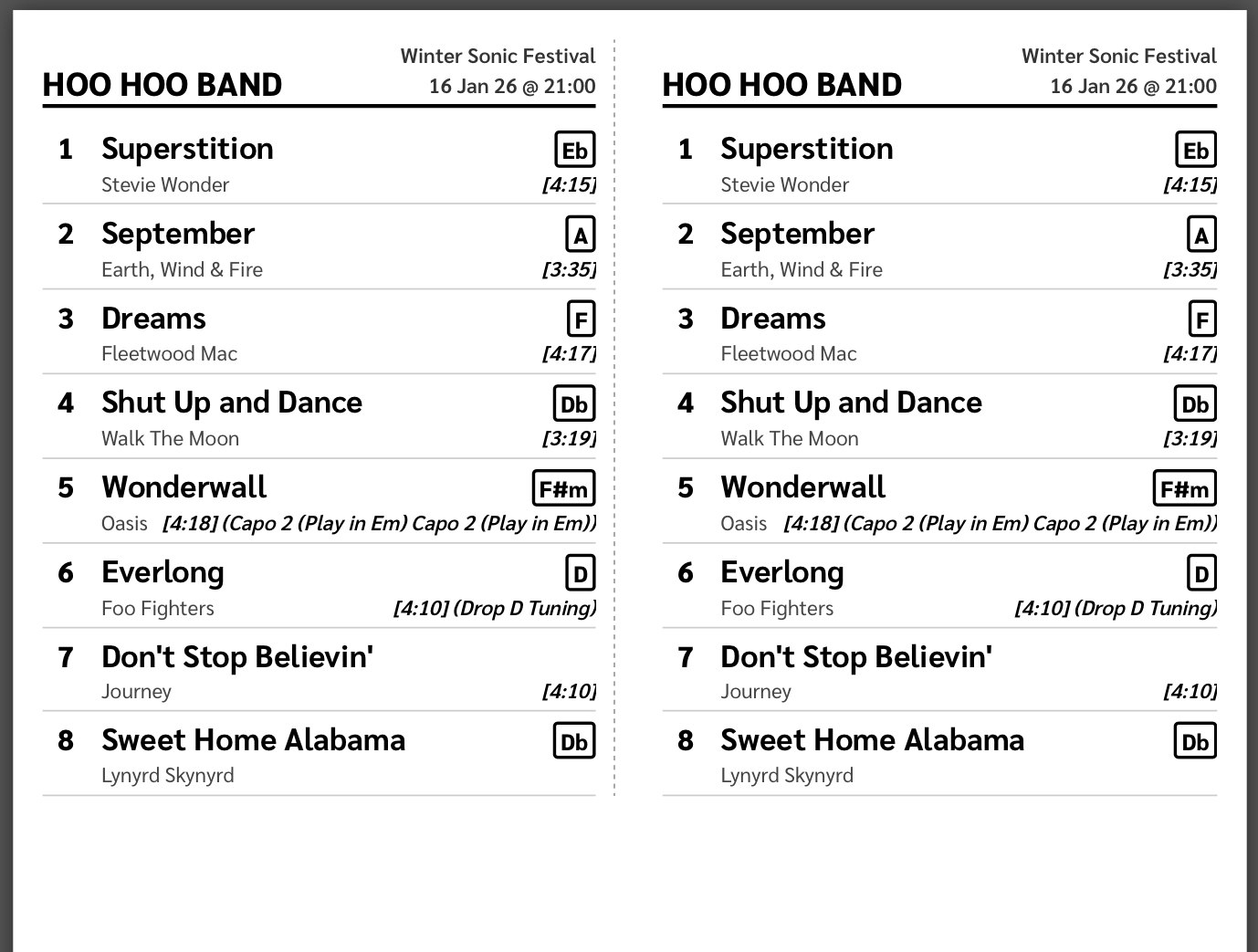SongList Go - Main product screenshot demonstrating key features and user interface