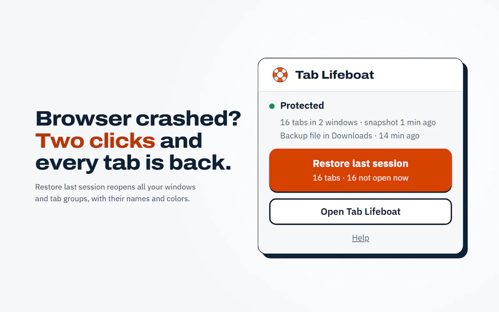 Tab Lifeboat screenshot 4