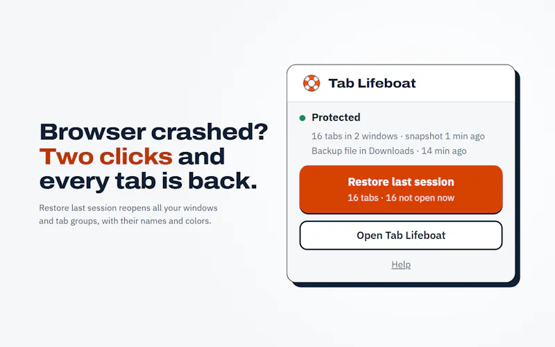 Tab Lifeboat screenshot 4