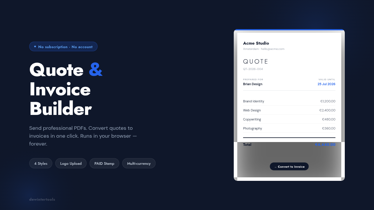 Quote & Invoice Builder gallery image