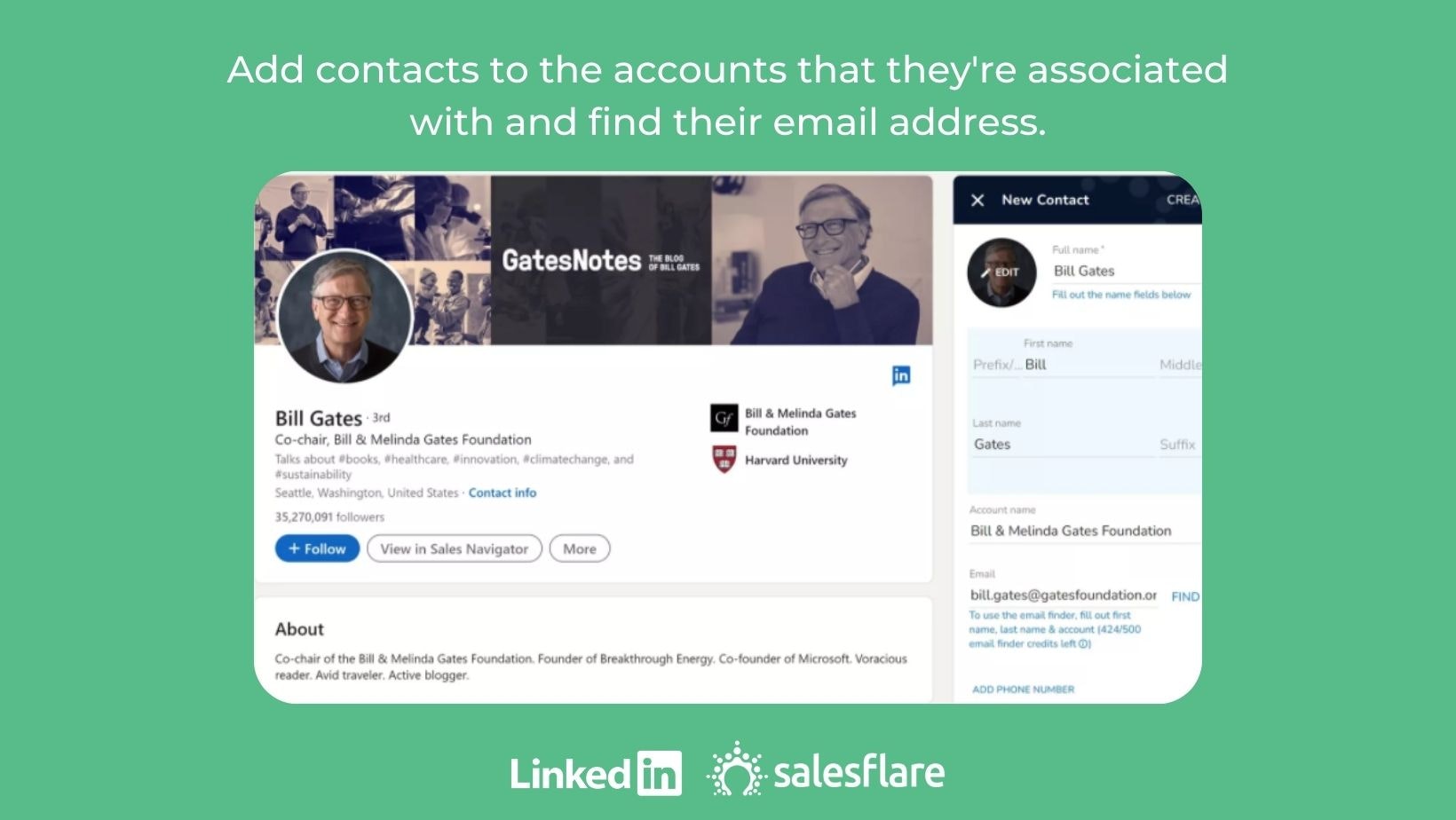 LinkedIn Sidebar by Salesflare gallery image