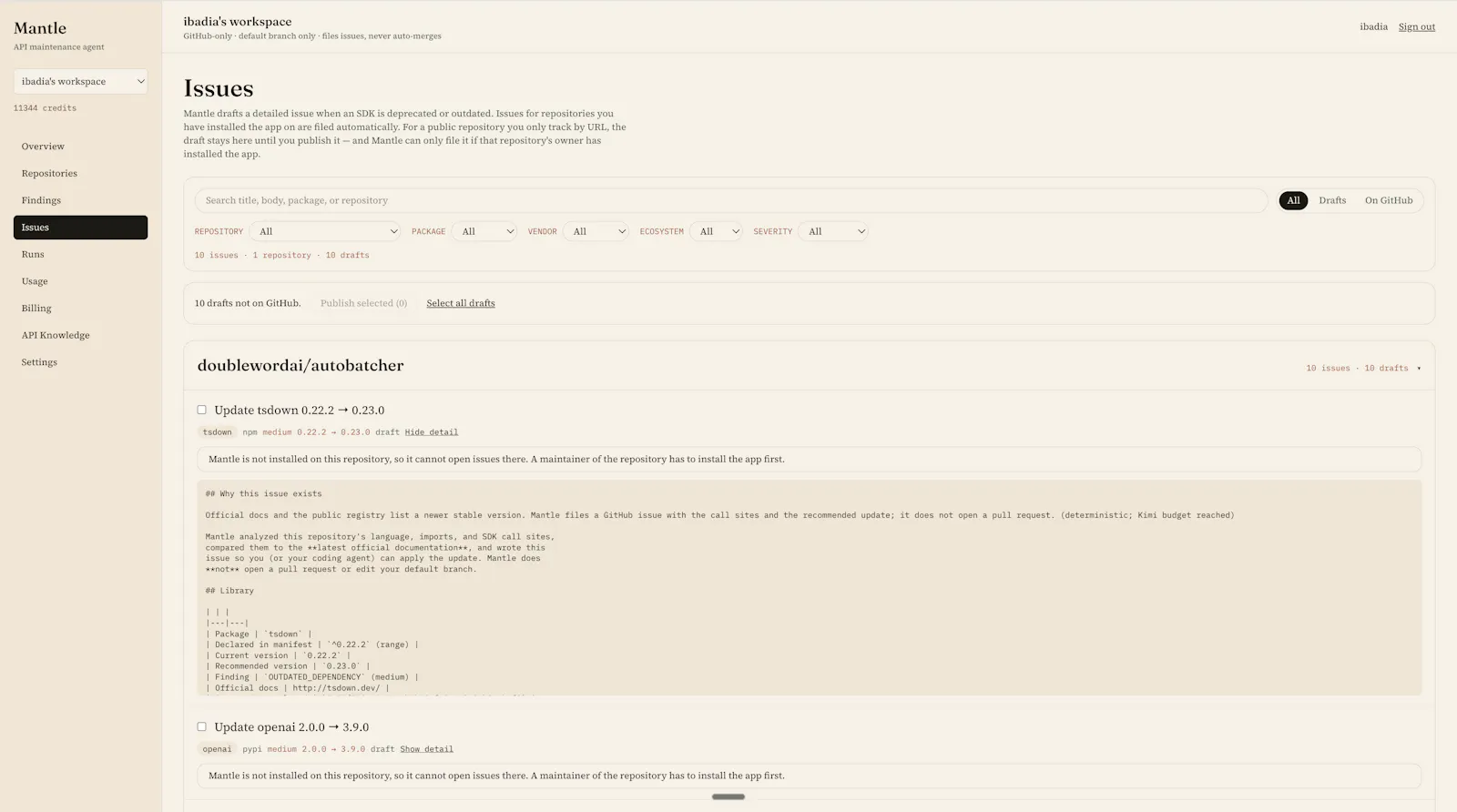 Mantle screenshot 1