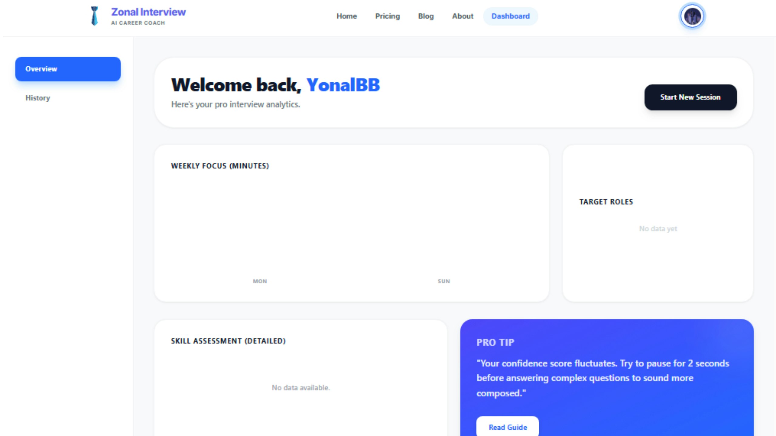 Zonal Interview - Screenshot 4 showing product features and functionality